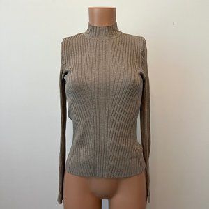 H&M Ribbed Greige Sweater - Small - Women’s